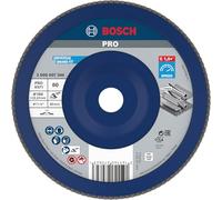 Bosch 1x PRO X571 Flap Disc f. Large Grinders, Straight Version, Plastic | for Steel, Stainless steel, Grit 80, Professional Accessory Large Angle Grinder