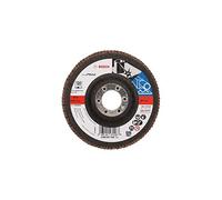 Bosch 1x PRO Metal X571 Flap Disc Straight Version Fiber for Small Angle Grinders (for Steel, Stainless steel, Ø 115 mm, Grit 120, Professional Accessory Small Angle Grinder)