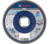 Bosch 1x PRO X571 Flap Disc, Straight Version, X-Lock | for Steel, Stainless steel, Grit 40, Professional Accessory Small Angle Grinder