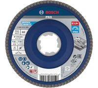 Bosch 1x PRO X571 Flap Disc, Straight Version, X-Lock | for Steel, Stainless steel, Grit 60, Professional Accessory Small Angle Grinder