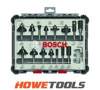 BOSCH 2.607.017.473 (15pc) 1/4" router cutters