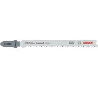 Bosch 2 x PRO Hardwood Clean T101BF Jigsaw Blades (for Hardwood, Fibreboard with Medium Density, Length 100 mm, Professional Accessories Jigsaw)