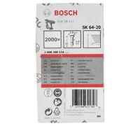 Bosch Professional 2000x Finish Nails SK64 20NR (1.6/16 g 20°, 2.8x1.35x38 mm, Stainless Steel, Accessories for Nail Guns)