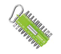 Bosch 21 Piece Screwdriver Bit Set Green (with Magnetic Bit Holder, Carabiner, Accessory for Electric Screwdrivers)