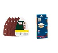 Bosch 25 pcs. Sanding Sheet Set (for Wood, Body Fillers, Paint, Varnish, Grit 40/80/120/180, 102 x 62.93mm) + 3x Expert S471 Standard Blocks (69 x 97 x 26 mm, Grade Medium/Fine/Superfine, Accessories)