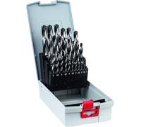 Bosch 25-Piece HSS Twist Drill Bit Set - PointTeQ 135° Self-Centering Set Ø 1-13