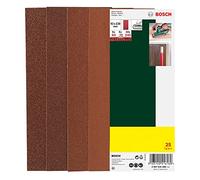 Bosch 25 Sanding Sheet Set for Orbital Sanders, 60-240 Grit, 93x230mm (not-punched)