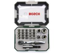 Bosch 26-Piece Mini Ratchet Screwdriver Bit Socket Set Metric Compact
