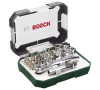 Bosch 26-Piece Screwdriver Bit & Ratchet Set 25mm Driver Bits Tool Kit