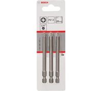 Bosch Powertool Accessories 2607001583 Extra Hard Screwdriver Bit Pz2 X 89Mm Pack Of 3