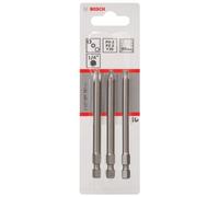 Bosch 2607001767 89 mm Extra Hard Screwdriver Bit Set (3-Piece)