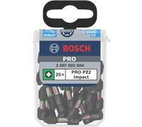 Bosch 2607002804 Pozi 2 Impact Control Screwdriver Bits (Pack Of 25)