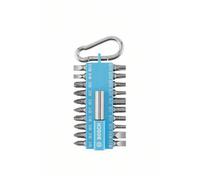 Bosch 2607002822 21 Piece Screwdriver Bit Set Blue (with Magnetic Bit Holder, Carabiner, Accessory for Electric Screwdrivers)