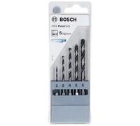 Bosch Professional 5pc PointTeQ Hex Drill Bit Set (for Metal, Ø: 2-6 mm, Total Length: 60-98 mm, ¼’’ Hex Shank, Accessory for Impact Drivers and Drill Drivers)