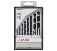 Bosch 2607010533 8 Piece Wood Auger Robust Line Brad Point Drill Bit Set