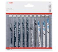 Bosch 2607011170 Jigsaw Blade Set 10 Pieces Wood+Metal Cutting