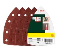 Bosch 2607017112, 25-Piece Sanding Sheet Set (Different Materials, Grit Size 40/80/120/180, 11 Holes, Accessories for Multi-Sanders), Red