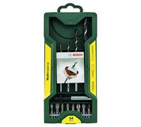 Bosch 2607017161 "Mini X-Line" Multi-Purpose Drill Bit Set, Silver/Black, Set of 14 Piece
