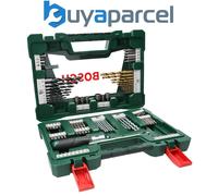 Bosch 2607017195 91-Piece V-Line TiN Coated Drill Bit Set Ratchet Screwdriver