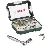Bosch 2607017322 26-Piece Screwdriver Bit Set with Ratchet
