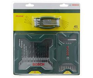 Bosch 2607017333 Mixed Drill Bit Set (15-Piece) Plus Screwdriver Bit Set (25-Piece) Plus Folding Hex Tool