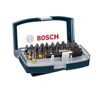 Bosch 2607017359 Screwdriver Bit, Set with Belt, Clip 32 Pcs, 0 V, Silver