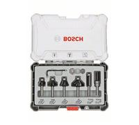Bosch Professional 6 pcs. Trim & Edging Router Bit Set (for Wood, Ø 6 mm Shank, Accessory Router)