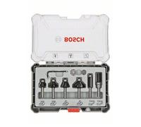 Bosch 2607017469 Edge Milling Cutter Set 8 mm Shank 6-Piece Robust Box