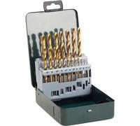 Bosch 2607019437 Twist Drill Set HSS-TiN DIN 338 Straight Shank 1 to 10mm 19-pcs