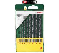 Bosch Twist Drill Set HSS-R DIN 338 Straight Shank 1 - 10mm 10-pcs