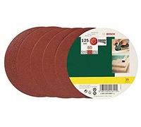 Bosch 2607019493 Sanding Sheet-Set for Eccentric Grinder, 0 V, Red, 125 mm, Set of 25 Piece