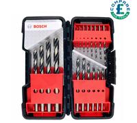 BOSCH 18 Piece HSS Metal, Wood, Plastics Drill Bit 1.0mm To 10mm Set, 2608577350