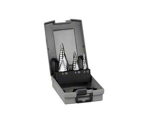 Bosch 2608587426 Step Drill HSS Triangle Shank Set 4-12/ 4-20/ 6-30mm 3-pcs