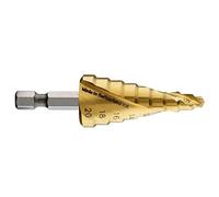 Bosch 2608587433 4/6/8/10/12/14/16/18/20 mm 1/4-Inch Hex HSS-TiN Step Drill Bit