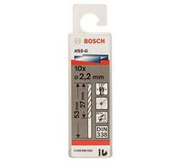 Bosch 2608595052 Din338 HSS-G Metal Drill Bit, 2.2mm x 27mm x 53mm, Silver