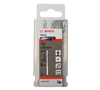 Bosch 10x PRO Metal HSS-G Twist Drill Bit Standard Length (for Non-ferrous metals, Steel, Ø 5,00 mm, Professional Accessory Rotary Drill/Drivers)