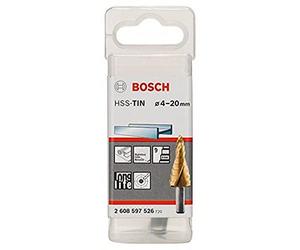 Bosch 2608597526 4/6/8/10/12/14/16/18/20 mm HSS-TiN Step Drill Bit