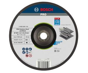 Bosch 2608600710 (2 608 600 710) Straight Cutting Disc Inox - Rapido Standard As 46 T Inox Bf, 180 Mm, 22,23 Mm