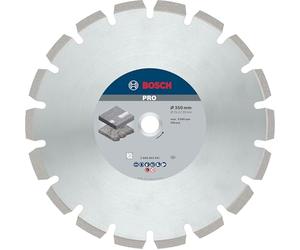 Bosch 2608603641 Diamond Cutting Disc for Asphalt, 0 V, Silver/Grey, 350 x 20 x 25.40 x 3.2 x 12 mm