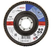 Bosch 2608603715 X431 Flap Disc 115mm Bore 22.23mm Steel Good Finish