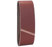 Bosch 2608606082 Sanding Belt, 75mm x 533mm, 80 Grit, Red, Pack of 10