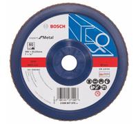 Bosch 2608607370 "Expert" K60 Straight Flap Disc for Metal, 0 V, Blue/Brown, 180 mm