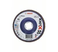Bosch PRO X Lock Zirconium Abrasive Straight Flap Disc 115mm 40g Pack of 1