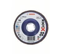 Bosch PRO X Lock Zirconium Abrasive Straight Flap Disc 115mm 80g Pack of 1