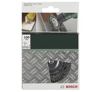 Bosch 1x PRO Brass-Coated Steel Longlife Wire Wheel, Crimped Wire for 6 mm Cylindrical Shank and Drill (Ø 75 mm, Professional Accessory Rotary Drill/Drivers)