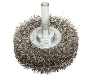 Bosch 2608622120 Stainless Steel 0.2 mm Corrugated Wire Brush Disc, 0 V, Silver, 50 mm