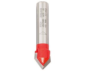 Bosch 2608629369 V-Grooving Cutter 12, 7x10x8mm, 0 V, Red/Silver
