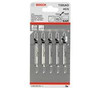 Bosch 2608630031 T101Ao 5 Piece Hcs Clean Wood Jigsaw Blade Set