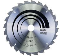 Bosch 2608640434 Optilineline Mitre Circular Saw Blade for Wood, 254mm x 2.0mm x 30mm, 24 Teeth, Silver