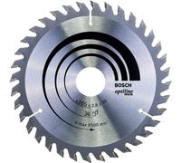 Bosch 2608640603 Optiline Wood Circular Hand Saw Blade, 165mm x 2.6mm x 30mm, 36 Teeth, Grey